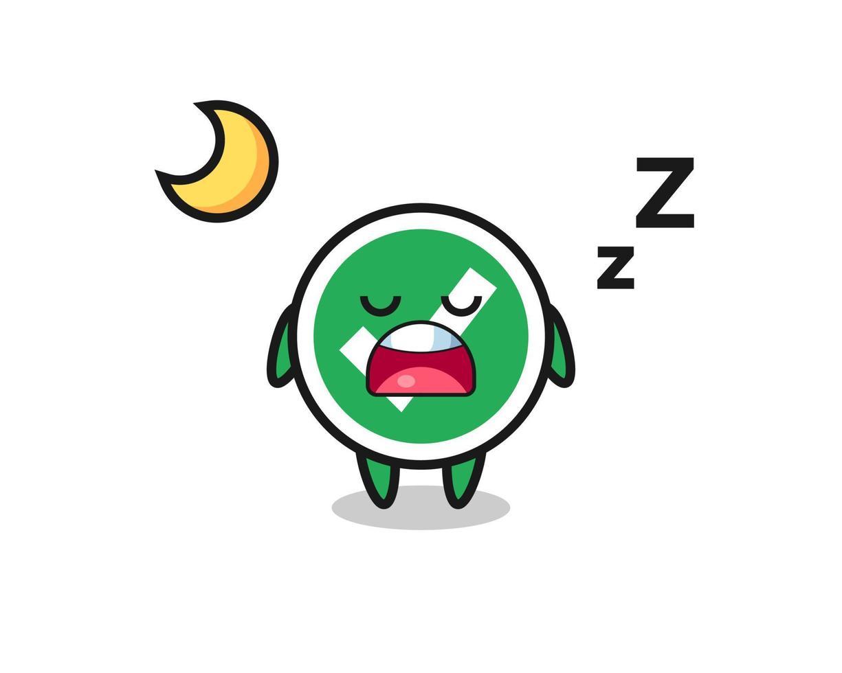 vinkje karakter illustratie 's nachts slapen vector