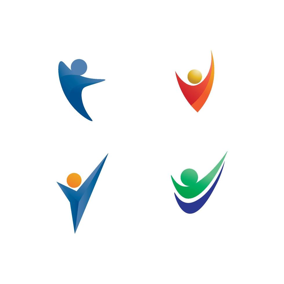 mens en mensen logo ontwerp gemeenschap zorg icoon vector