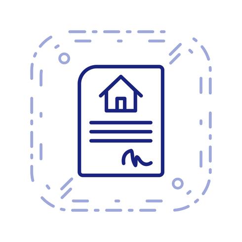 Huis contract vector pictogram