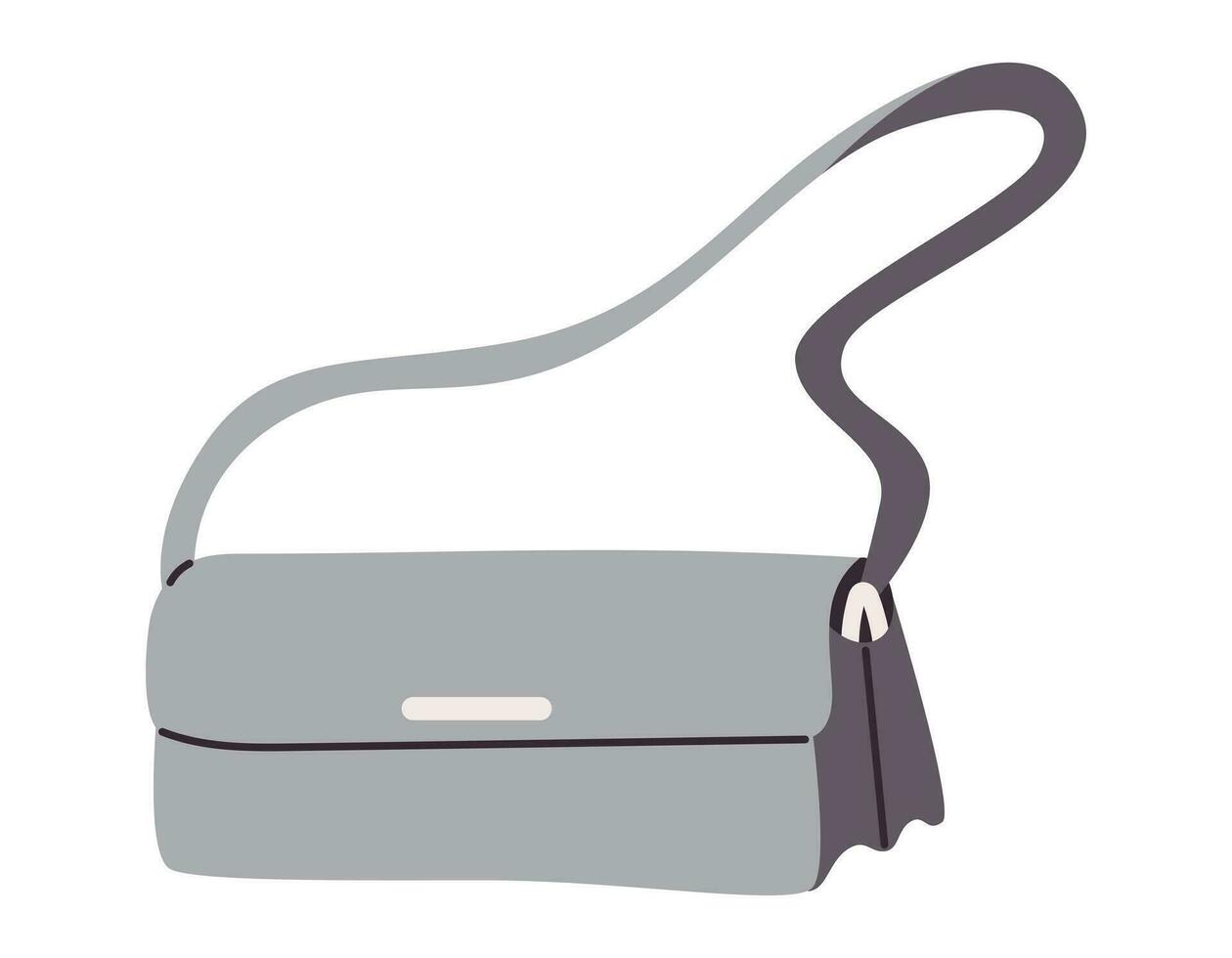 modieus Dames grijs koppeling tas. vector geïsoleerd elegant vrouwelijk medeplichtig handtas.
