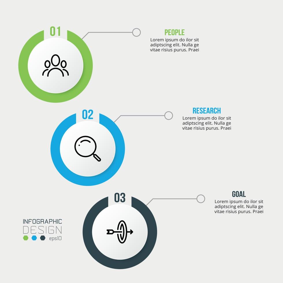 bedrijfsconcept infographic sjabloon met diagram. vector