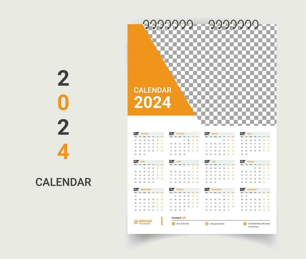 creatief muur kalender sjabloon ontwerp vector