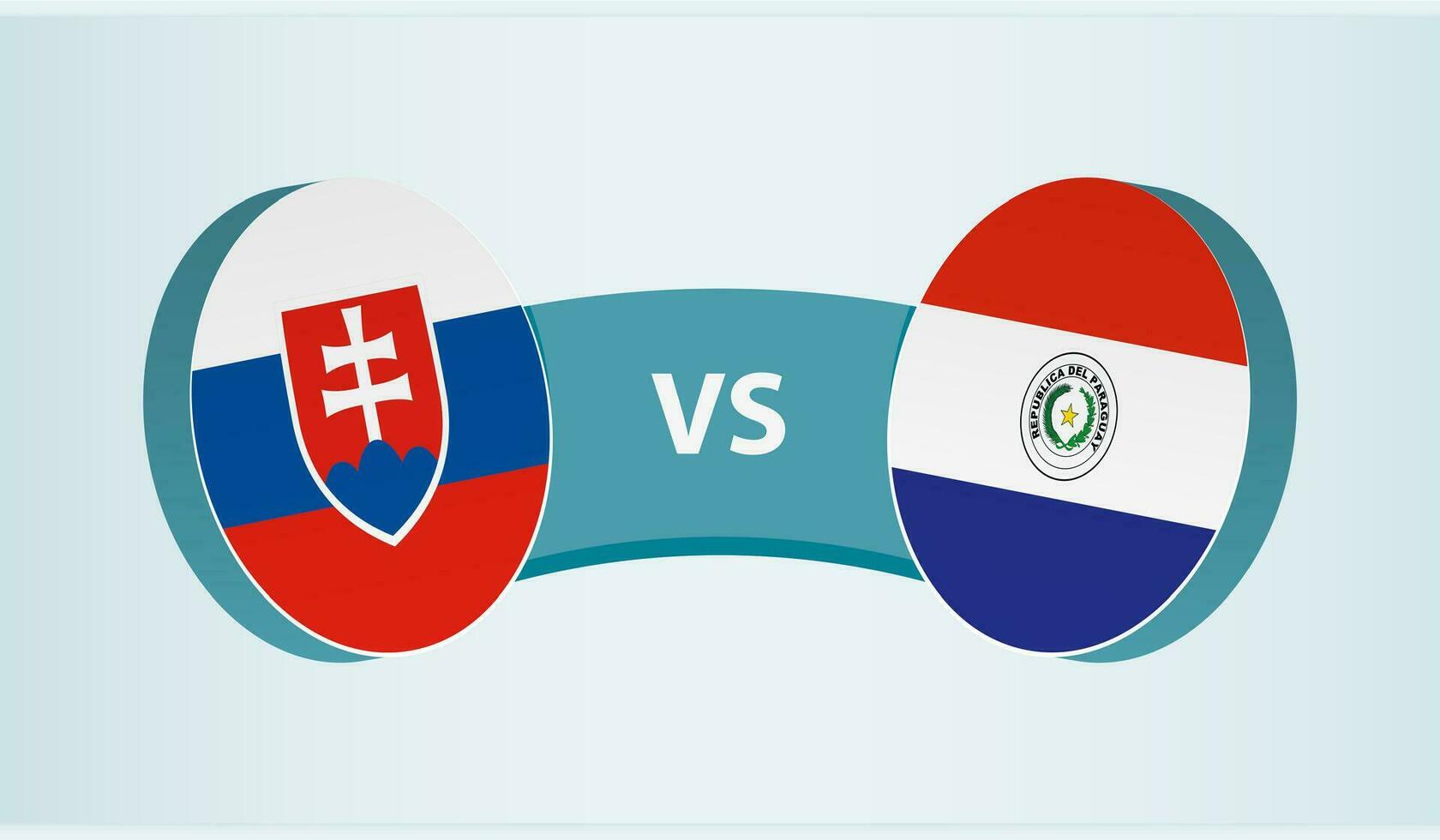 Slowakije versus Paraguay, team sport- wedstrijd concept. vector