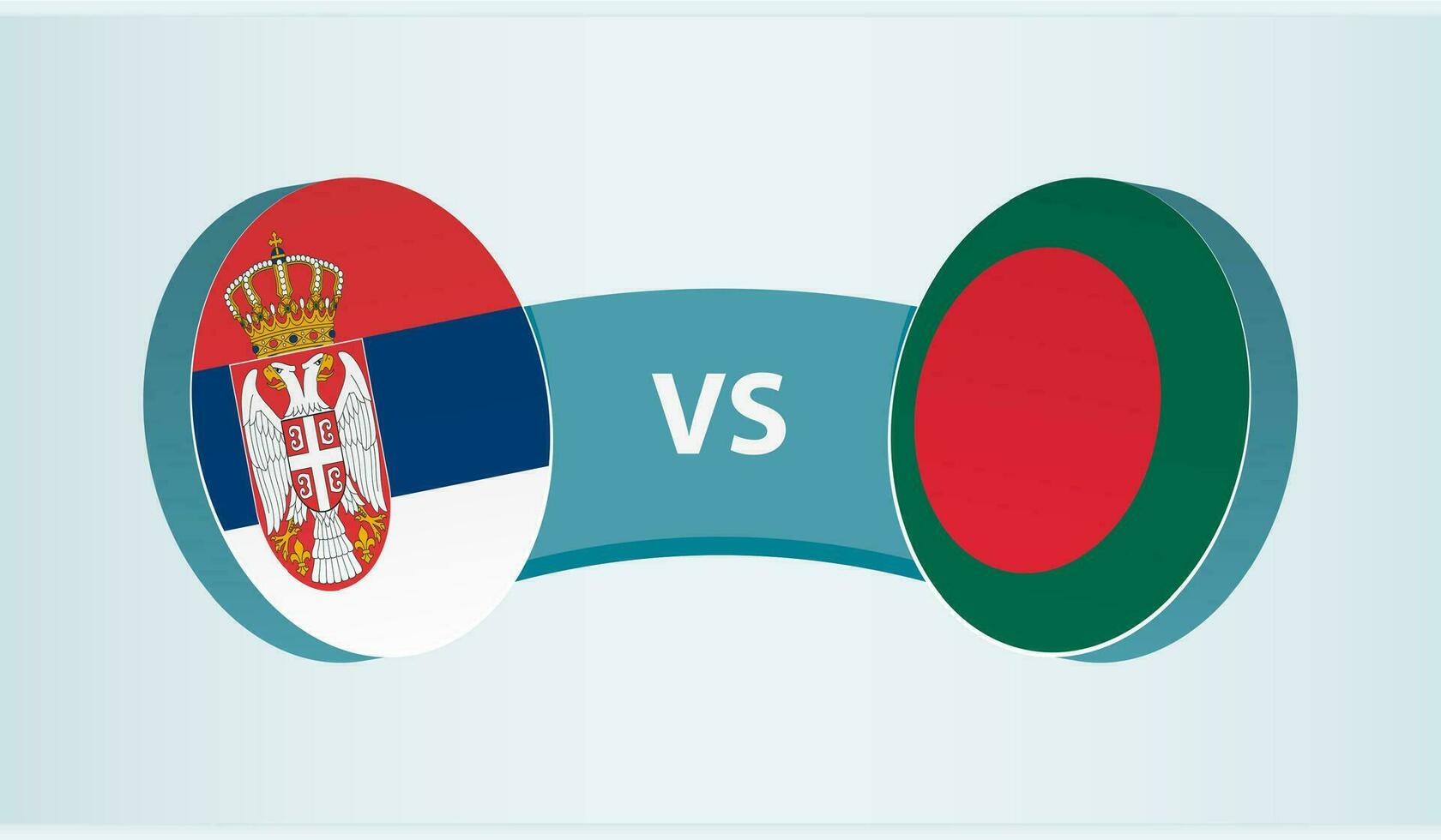 Servië versus bangladesh, team sport- wedstrijd concept. vector