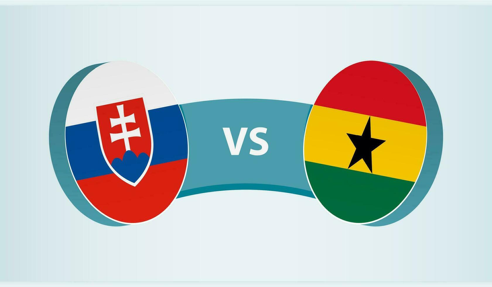 Slowakije versus Ghana, team sport- wedstrijd concept. vector