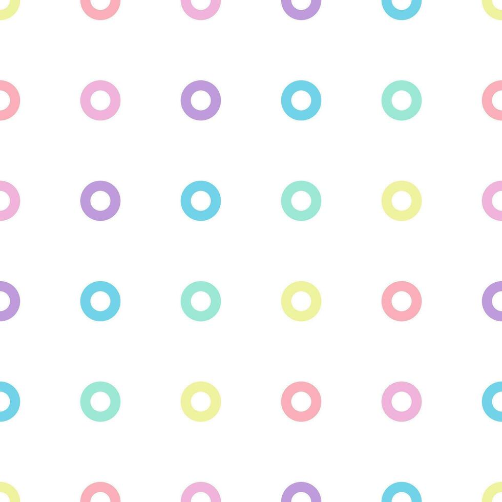 mooi pastel gekleurde polka punt luiers voor kinderen, pastel donut patroon kleding stof. vector