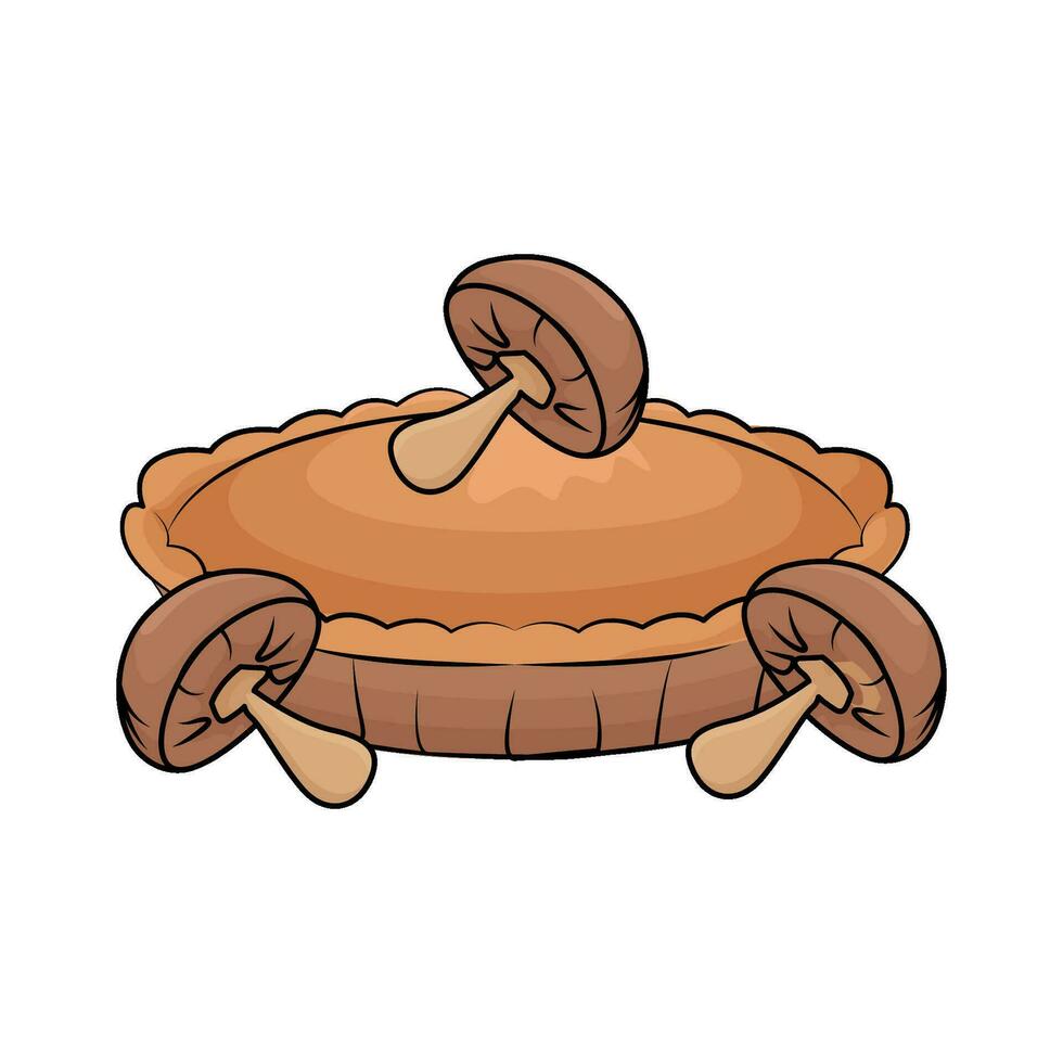 taart met mosterd illustratie vector