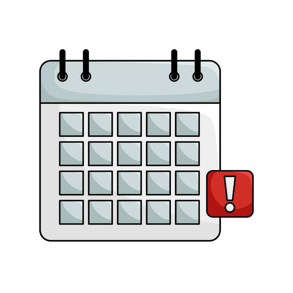 kalender met uitroep Mark illustratie vector