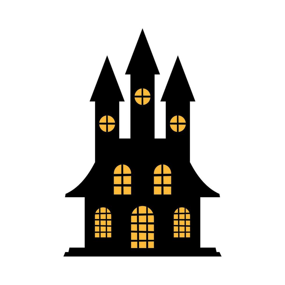 eng kasteel halloween vlak illustratie vector