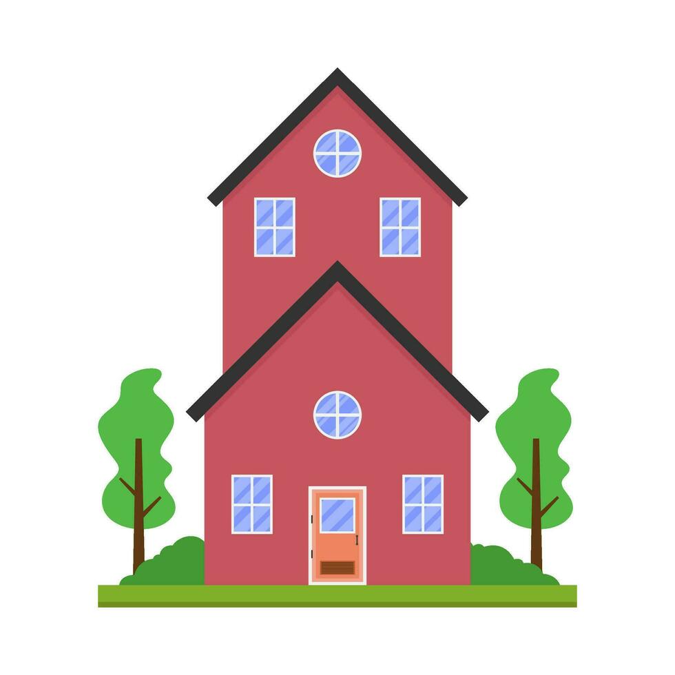 huis gebouw vlak illustratie vector