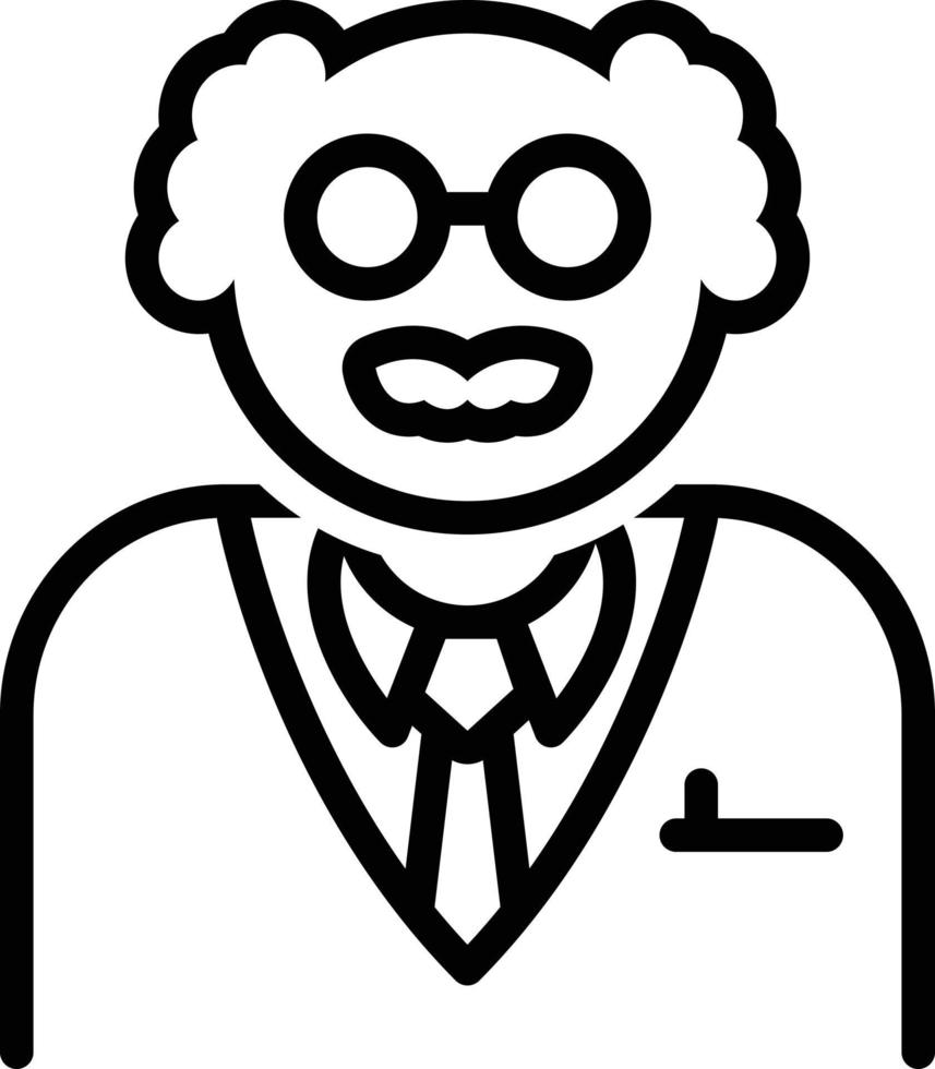 lijnpictogram voor wetenschapper vector