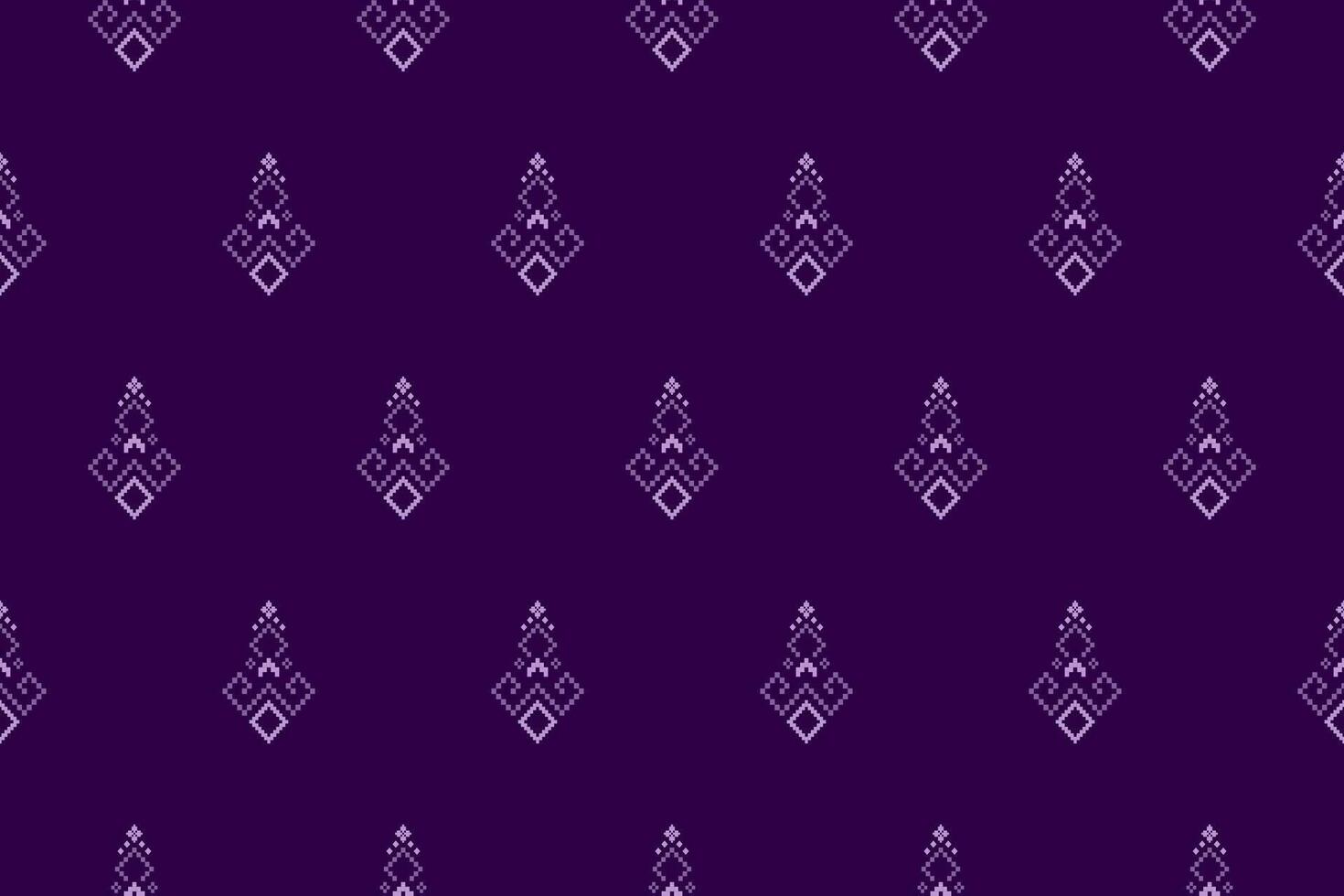 Purper kruis steek traditioneel etnisch patroon paisley bloem ikat achtergrond abstract aztec Afrikaanse Indonesisch Indisch naadloos patroon voor kleding stof afdrukken kleding jurk tapijt gordijnen en sarong vector