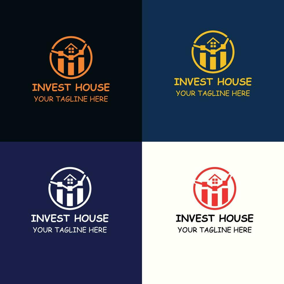 investeren huis logo vector