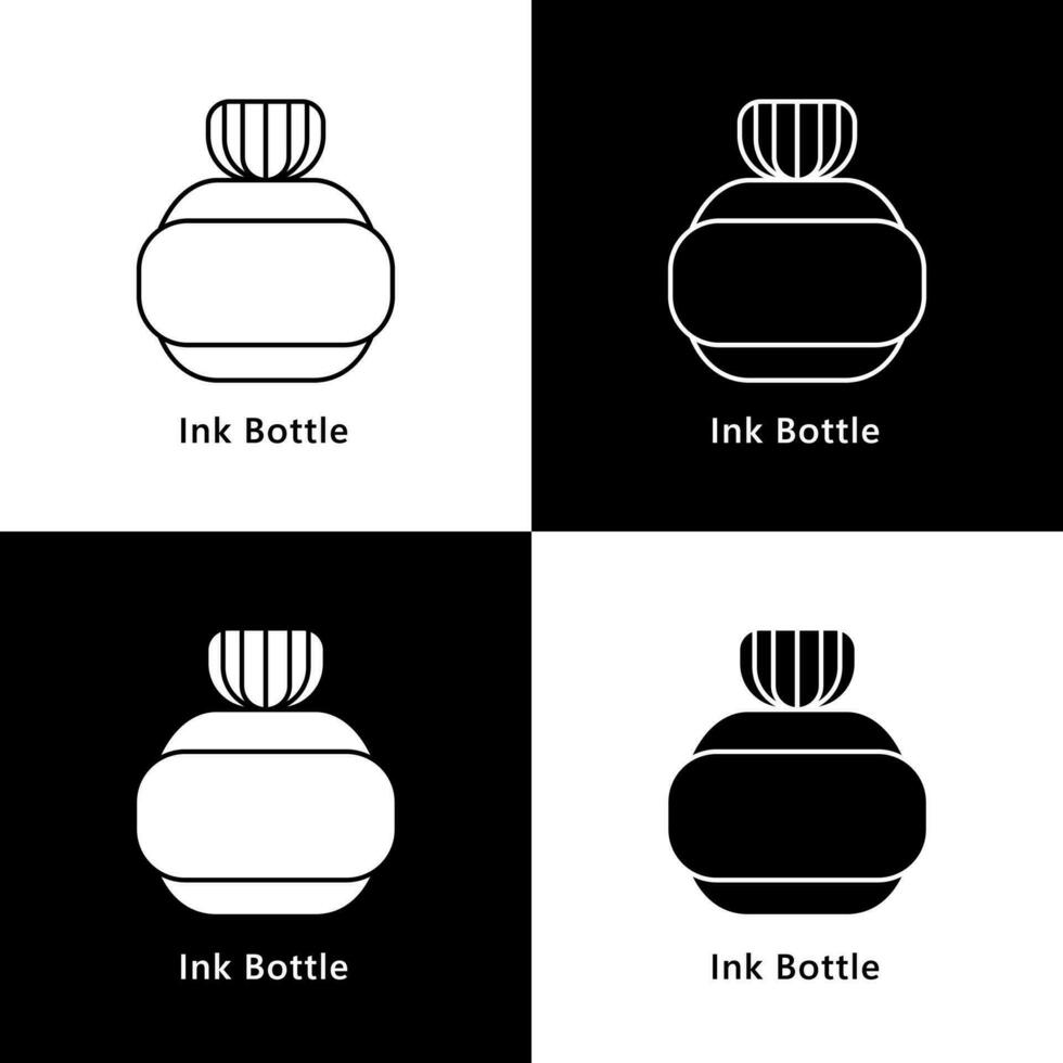 inkt fles logo vector icoon