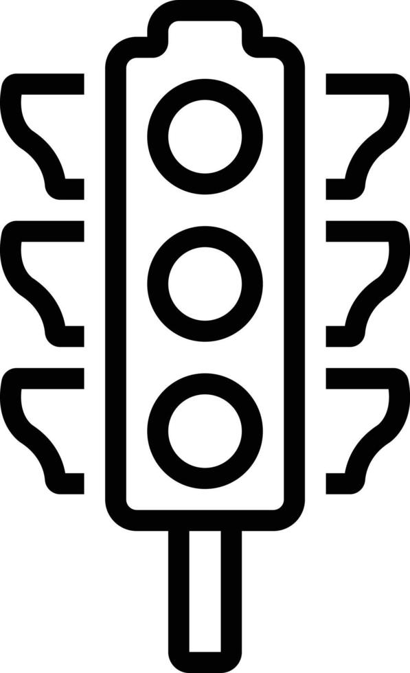 lijnpictogram voor verkeerslicht vector