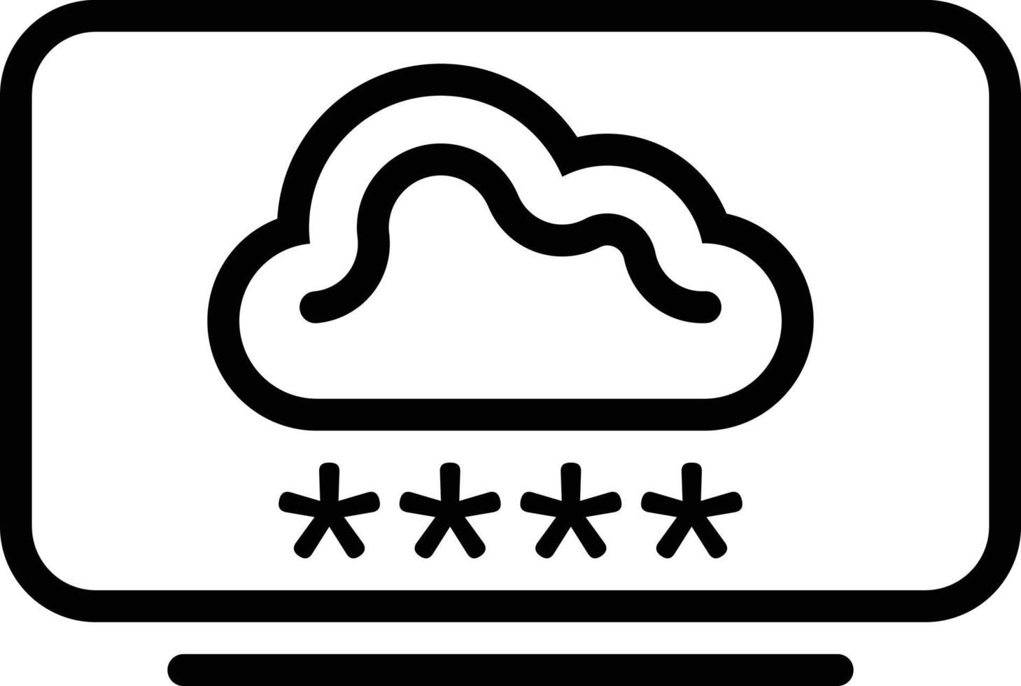 lijnpictogram voor cloud computing vector