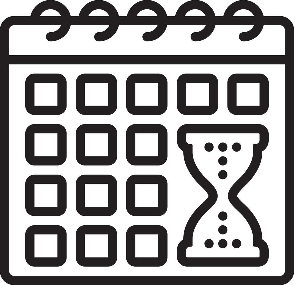 lijnpictogram voor deadline vector