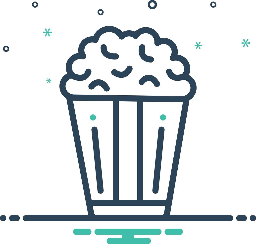 mixpictogram voor popcorn vector