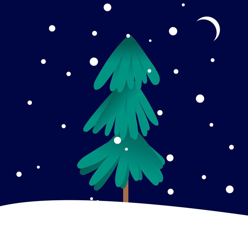 fir kerstboom geïsoleerd op een donkere achtergrond. vector illustratie