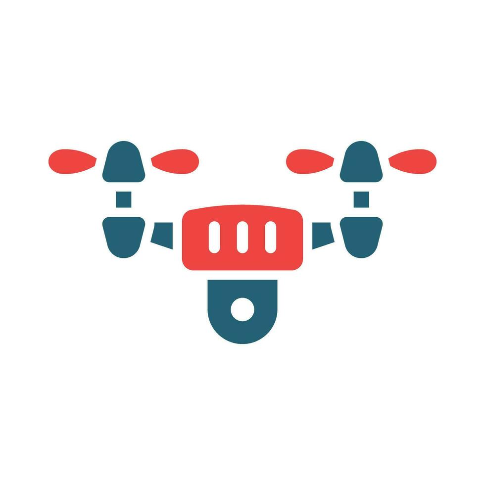 quadrocopter vector glyph twee kleur pictogrammen voor persoonlijk en reclame gebruiken.