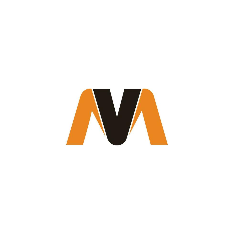brief mv kleurrijk meetkundig logo vector