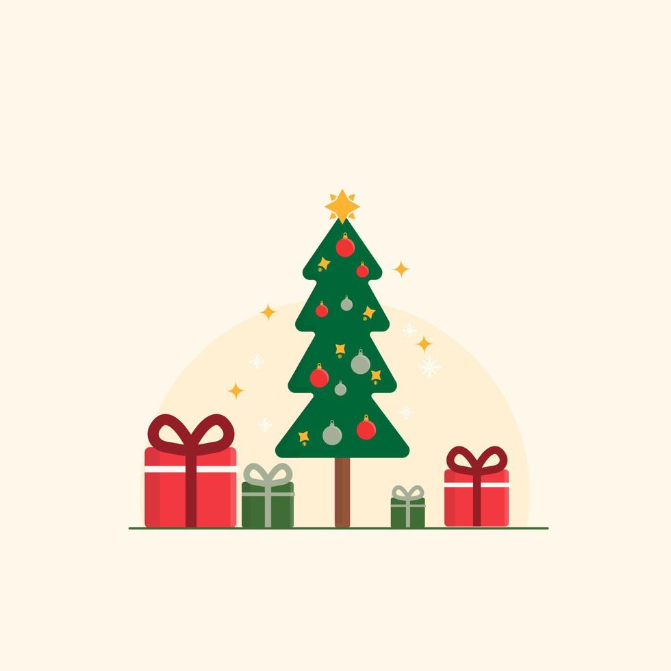 kerstboom illustratie vector