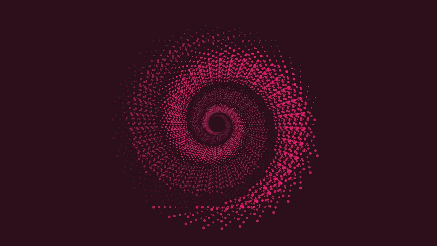 abstract spiraal ronde roze stippel logo vector