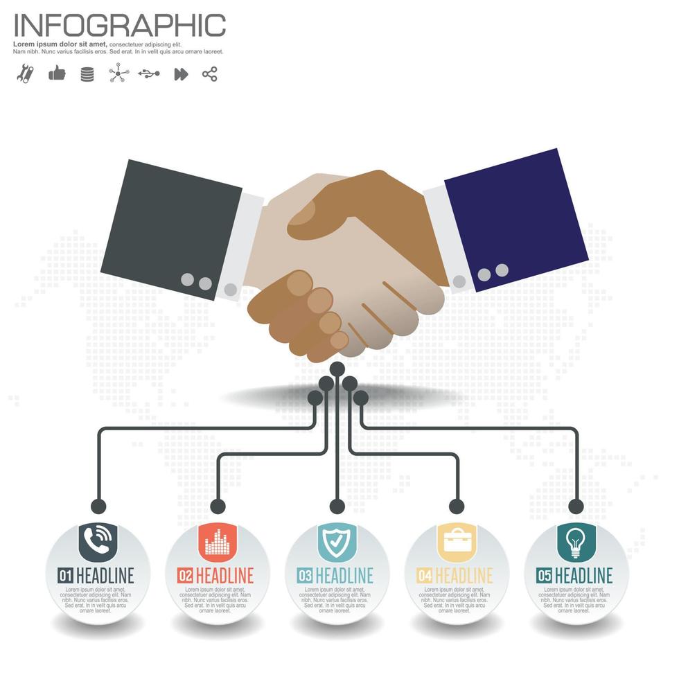 zakelijke infographics voor workflowlay-out, banner, diagram, nummeropties, opvoeropties, webdesign. vector