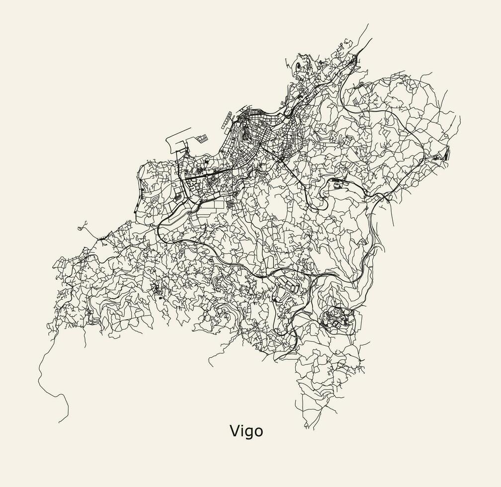 vector stad weg kaart van levenskracht, Spanje