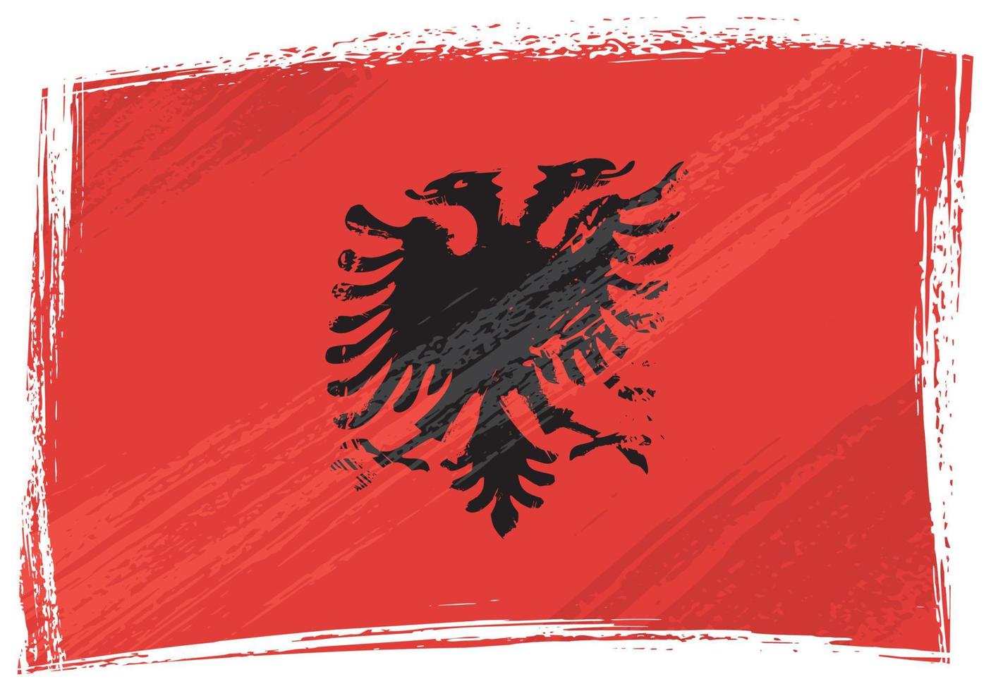 grunge albanië vlag vector