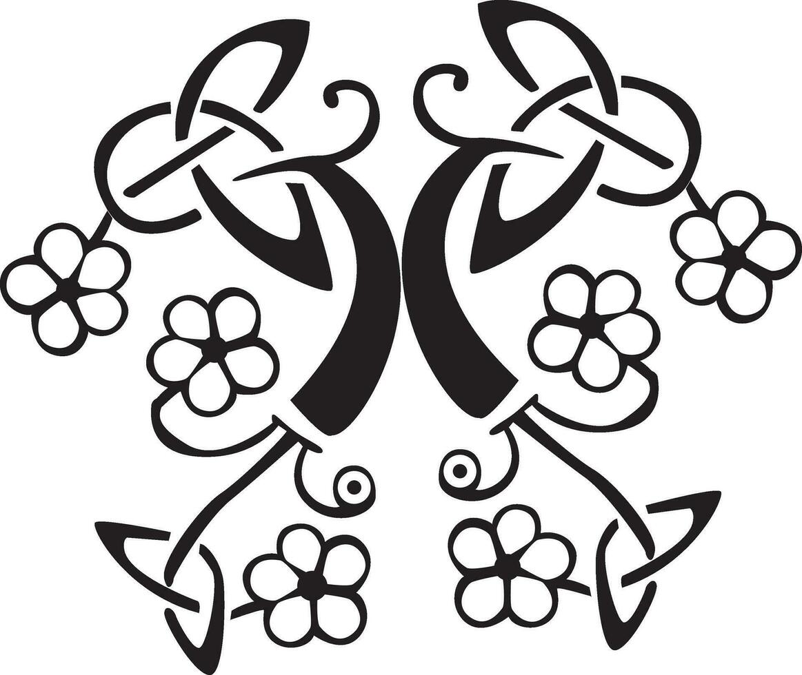 keltisch bloem ontwerp vector
