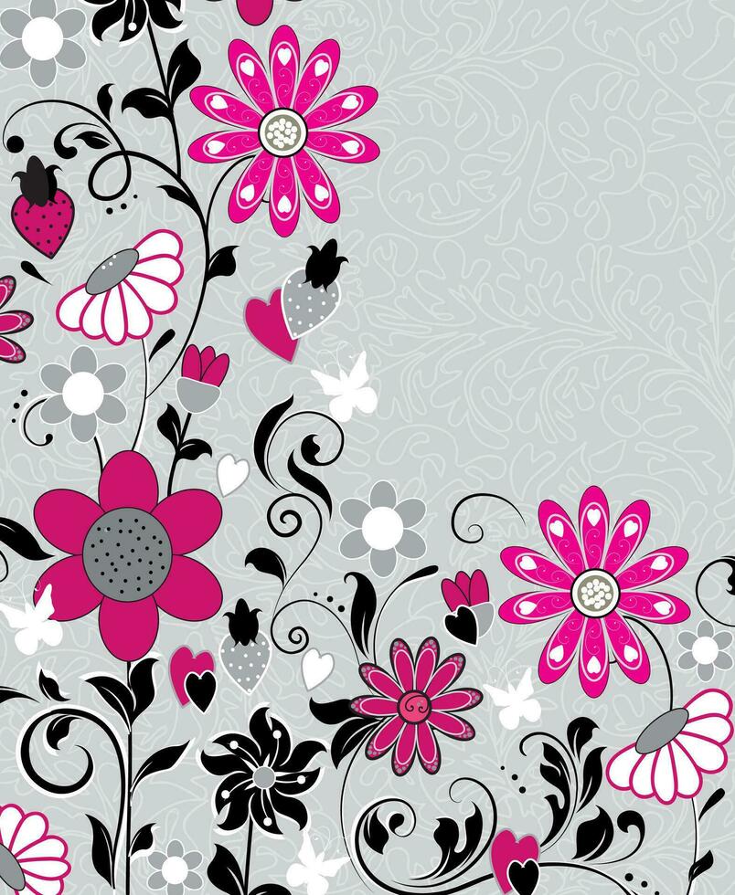 wijnoogst uitnodiging kaart met overladen elegant retro abstract bloemen ontwerp vector