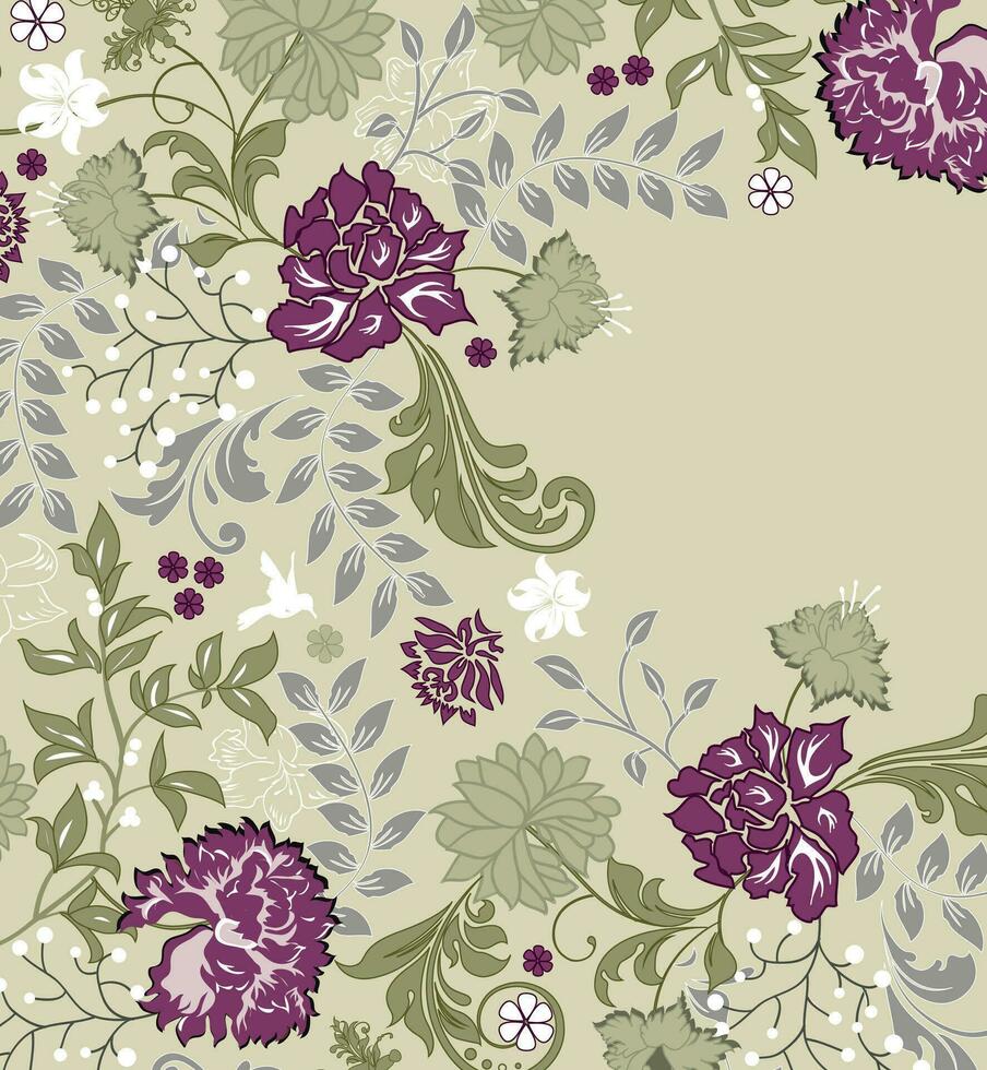 wijnoogst uitnodiging kaart met overladen elegant retro abstract bloemen ontwerp vector