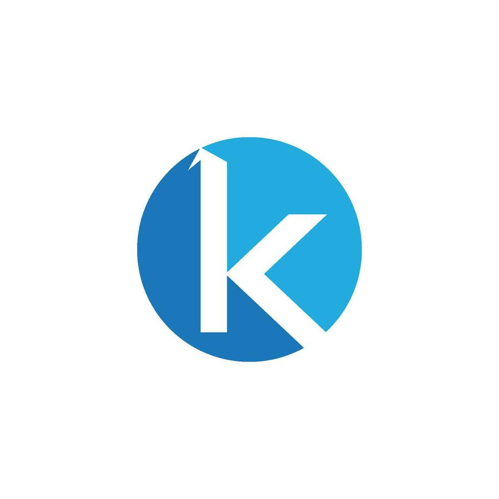 k brief logo sjabloon vector