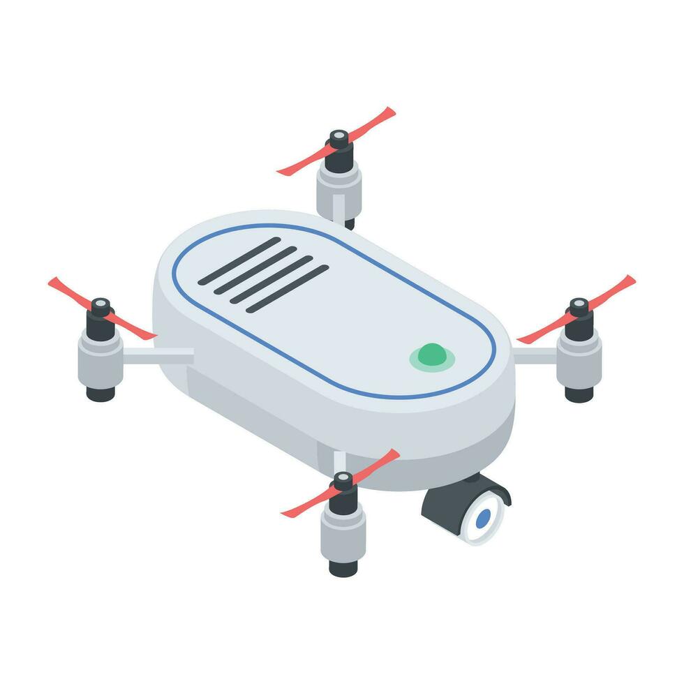 antenne drones isometrische icoon vector