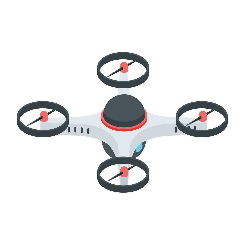 antenne drones isometrische icoon vector