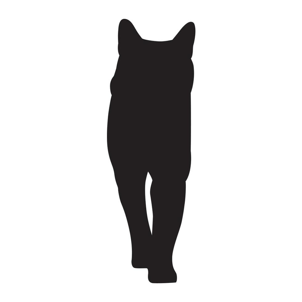 katten silhouetten op een witte achtergrond. vector