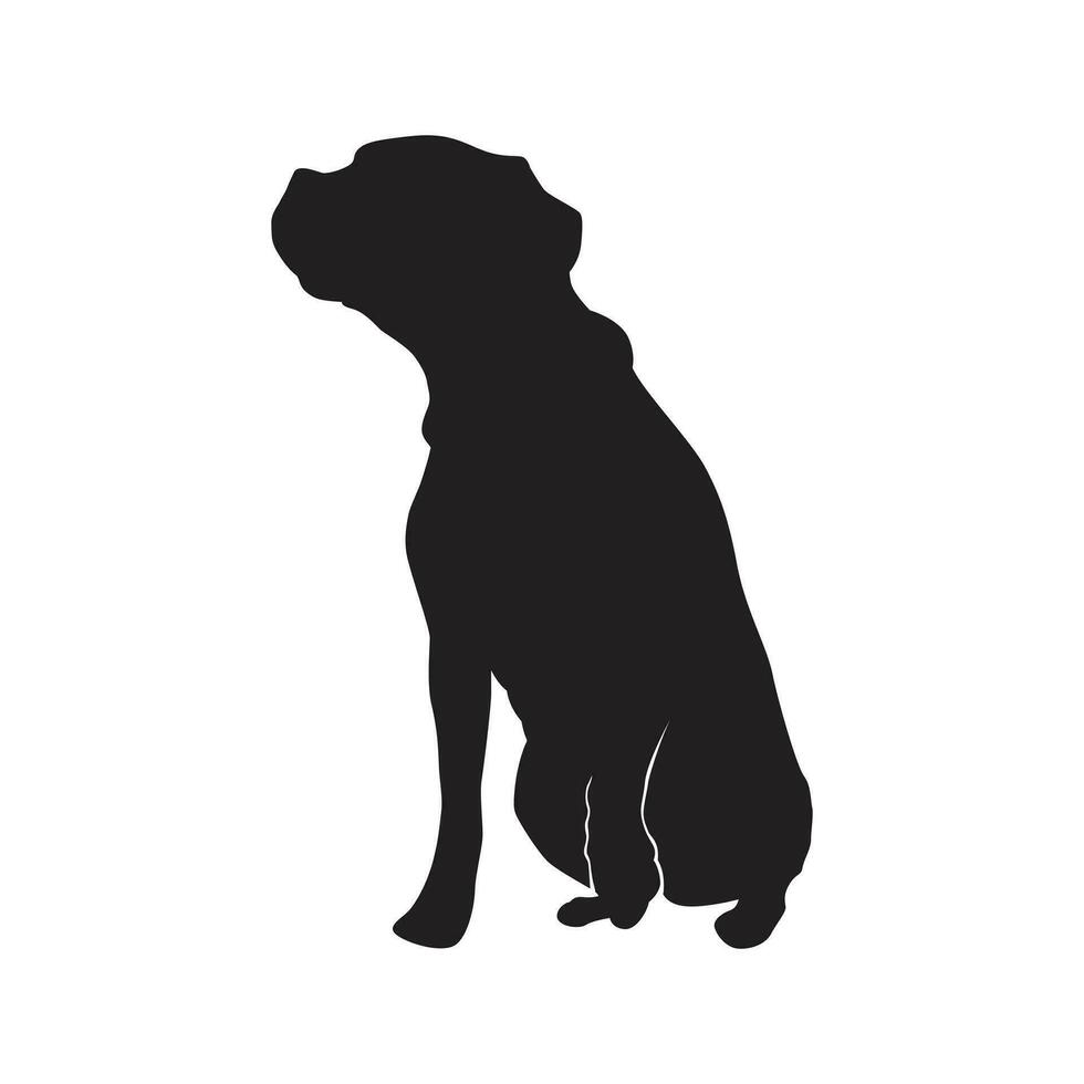 vector, geïsoleerd zwart silhouet van een hond vector