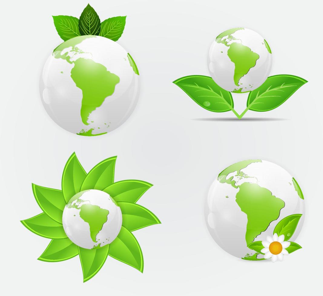 groene eco planeet concept vectorillustratie vector