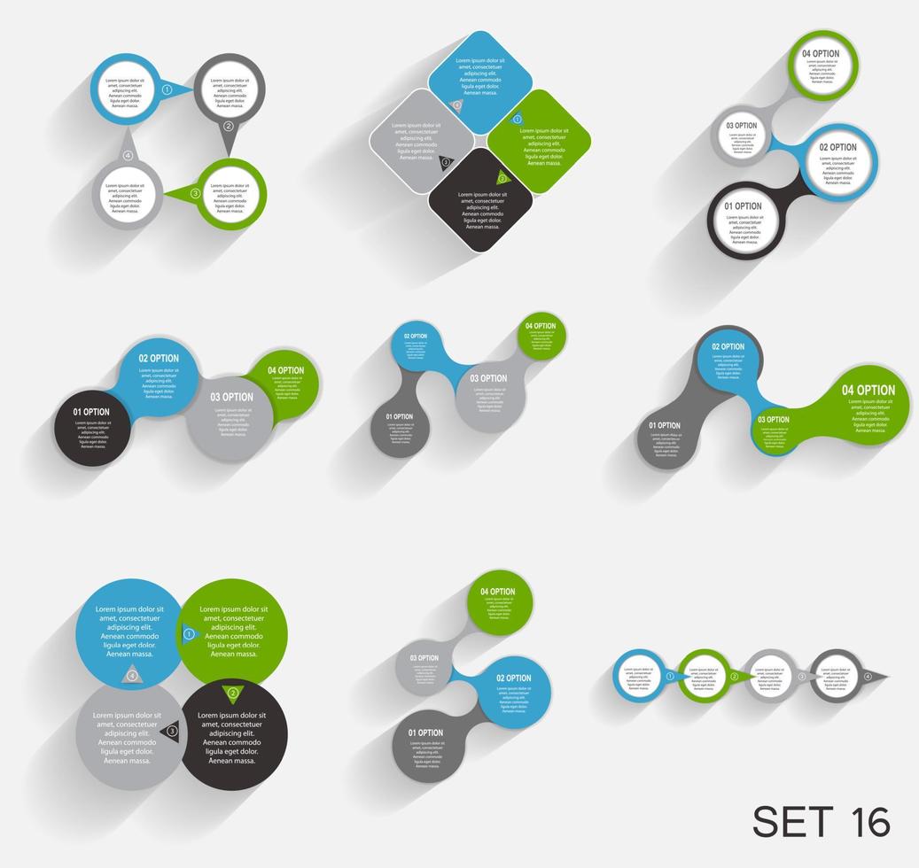 verzameling infographic sjablonen voor zakelijke vectorillustratie vector