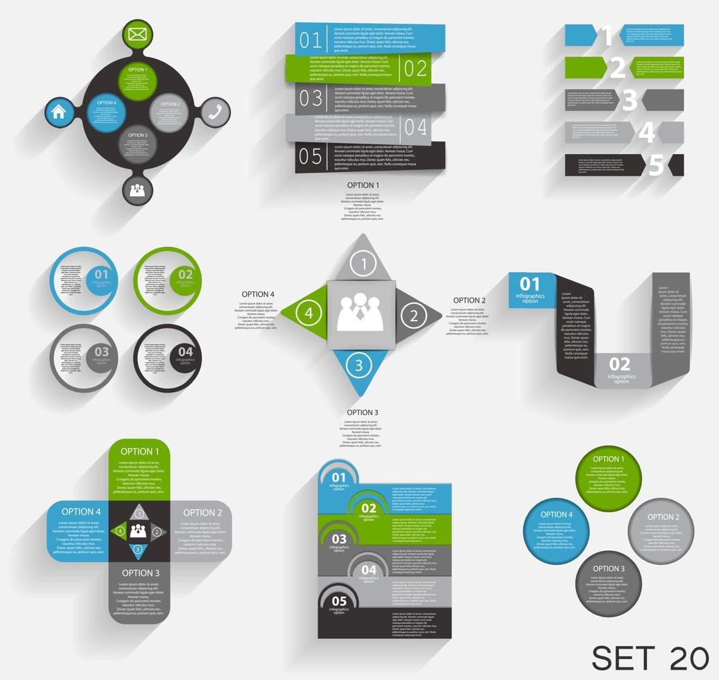 verzameling infographic sjablonen voor zakelijke vectorillustratie vector