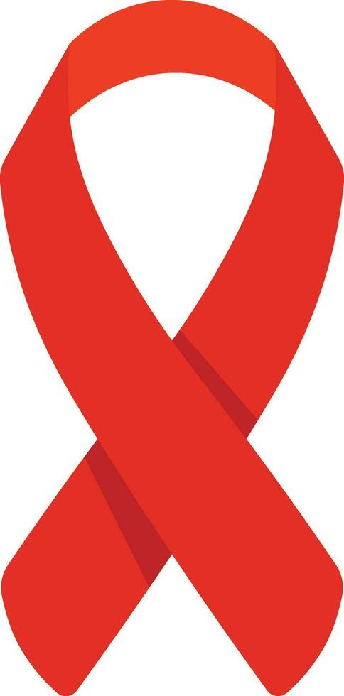 rood lint van AIDS en hiv campagne vector