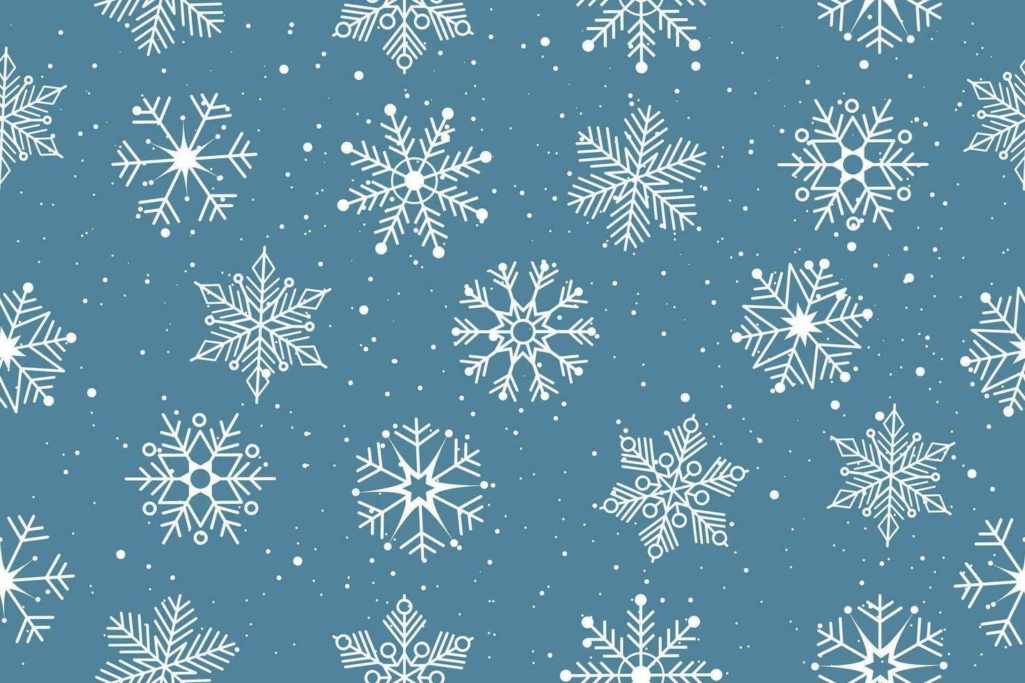 gemakkelijk Kerstmis naadloos sneeuwvlok patroon. vector illustratie Aan een wit achtergrond. vector