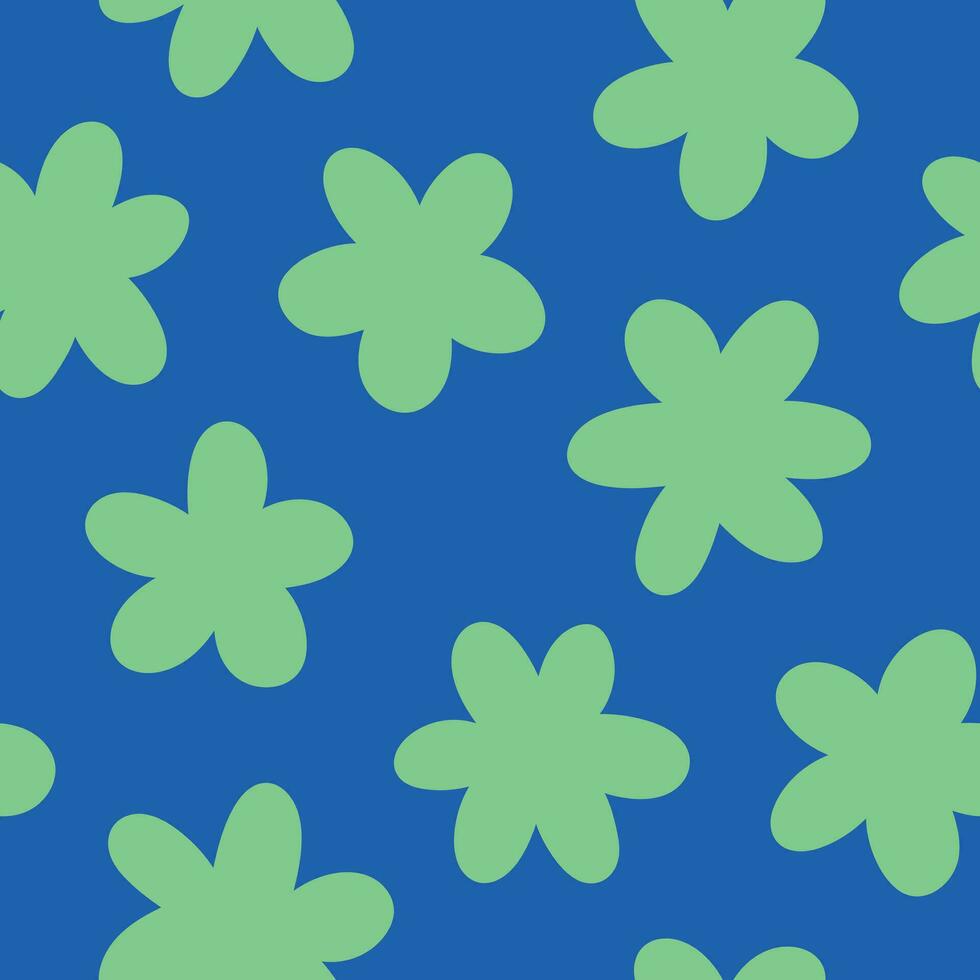 blauw groen bloemen naadloos patroon bloemen achtergrond blauw bloemen patroon vector