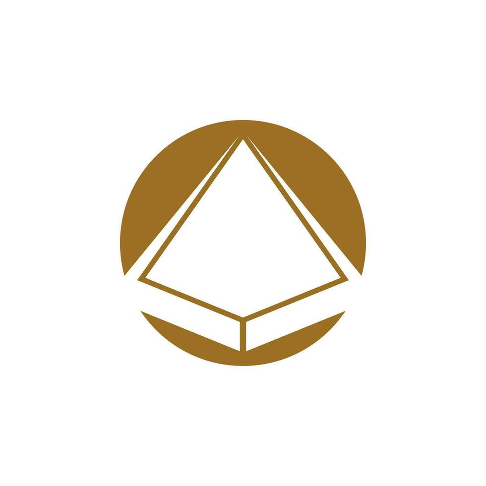 driehoek piramide icoon en symbool vector sjabloon