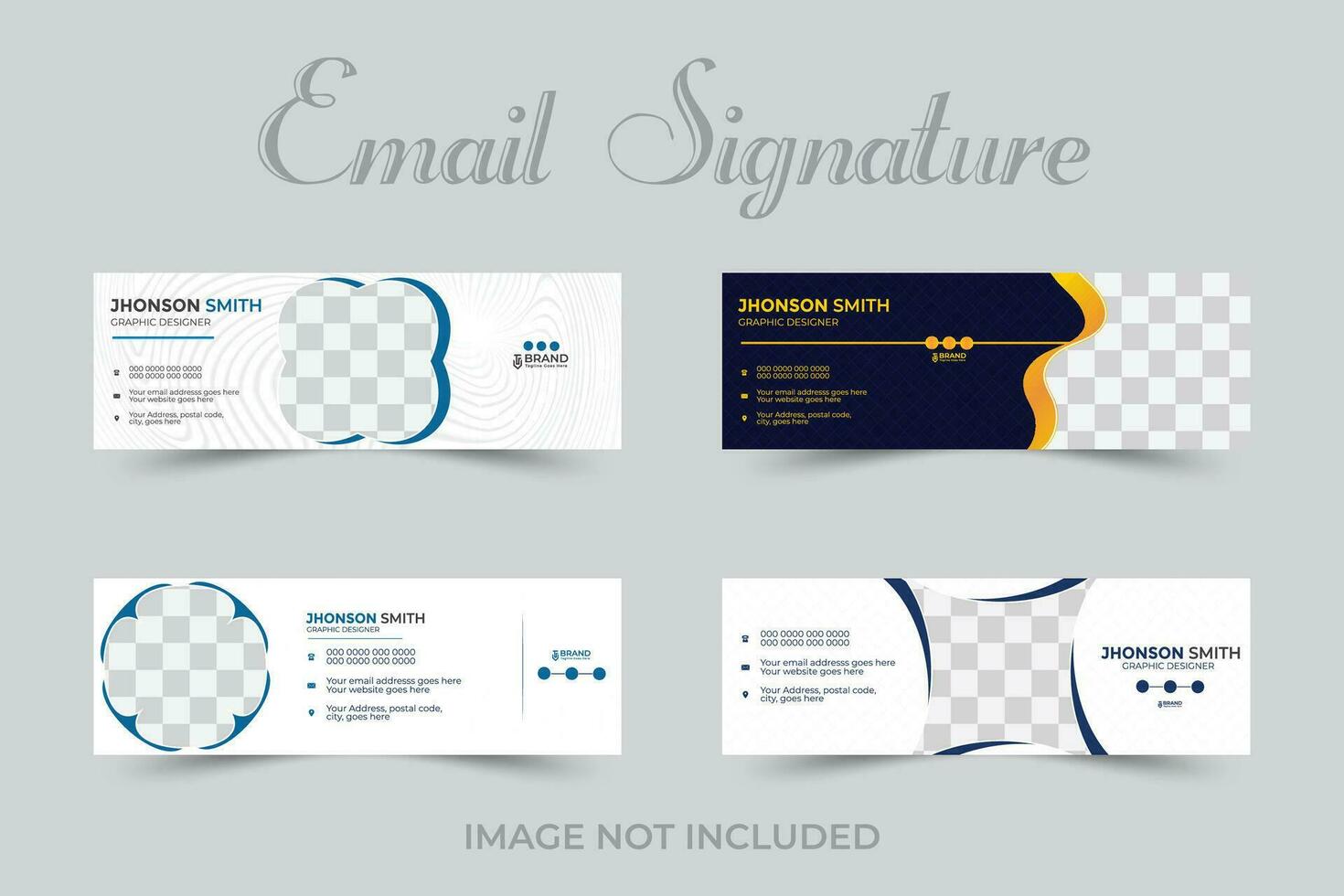 modern e-mail handtekening bundel ontwerp vector