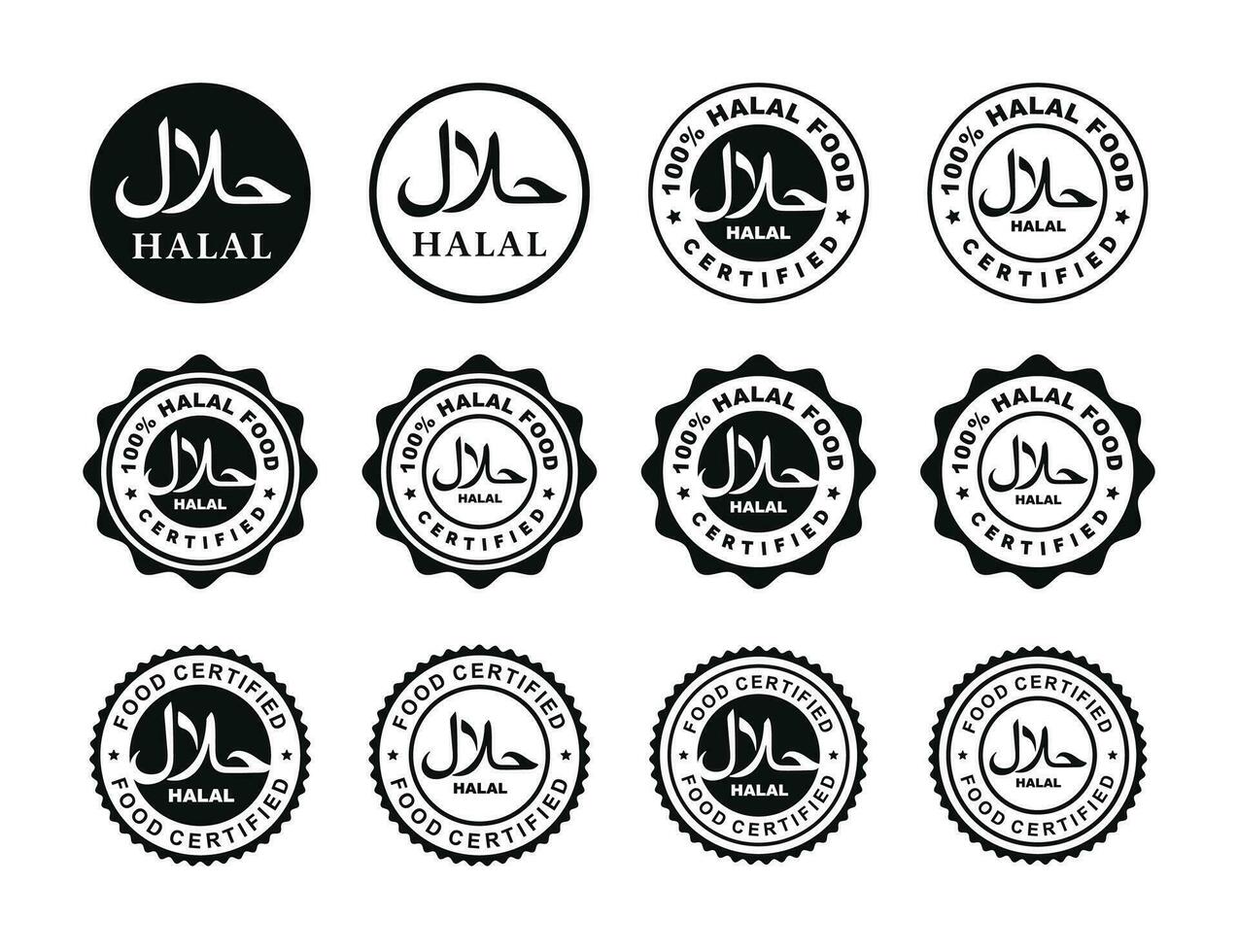 halal logo reeks vector illustratie