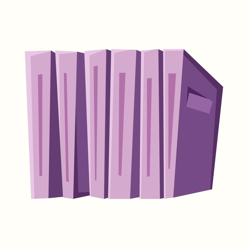 boeken op een rij. vectorillustratie in vlakke stijl vector