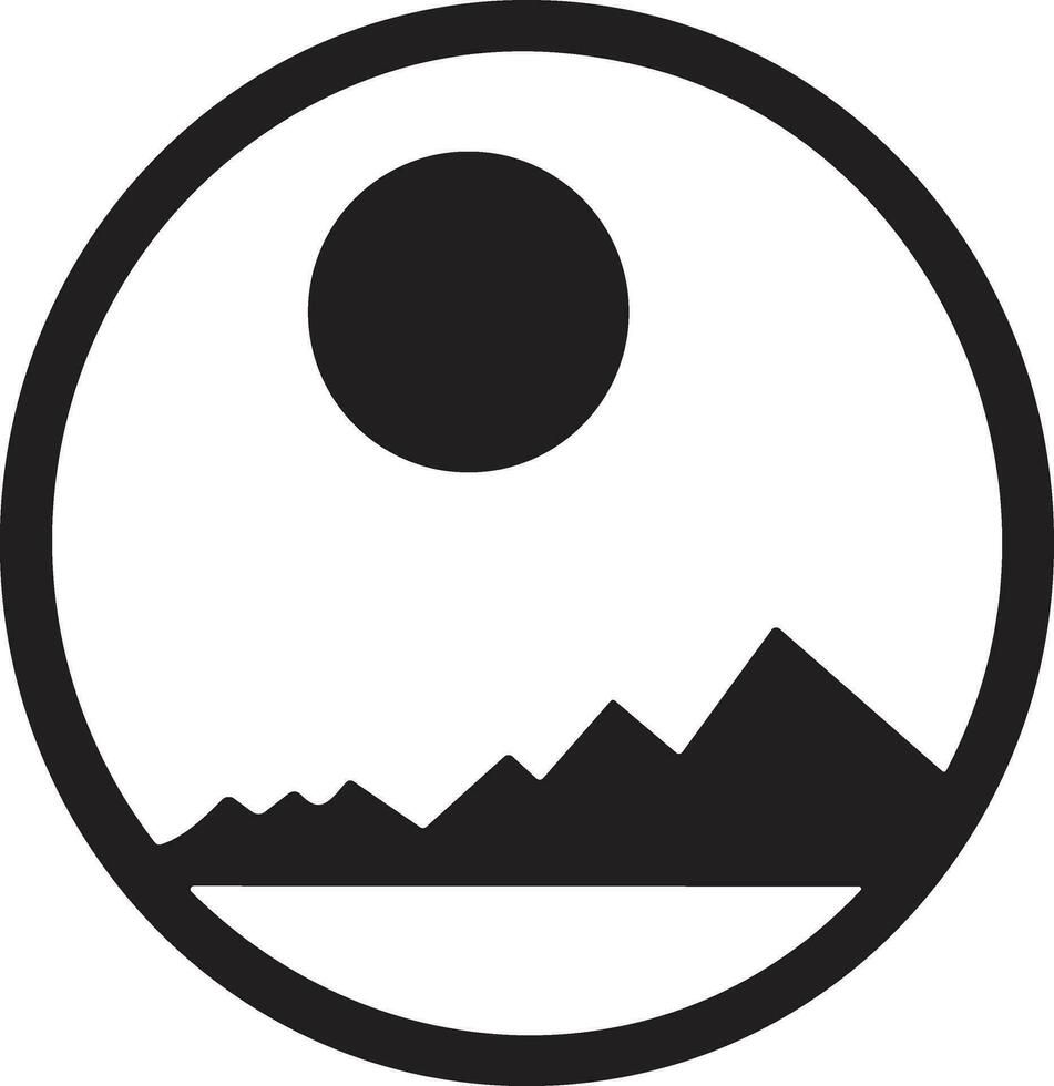 berg logo in toerisme concept in minimaal stijl voor decoratie vector