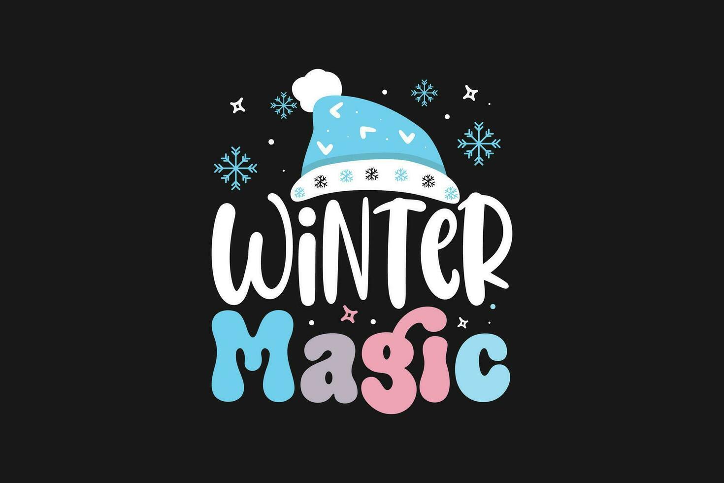 winter magie winter t overhemd ontwerp vector